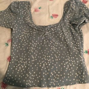 Cropped polka dot top